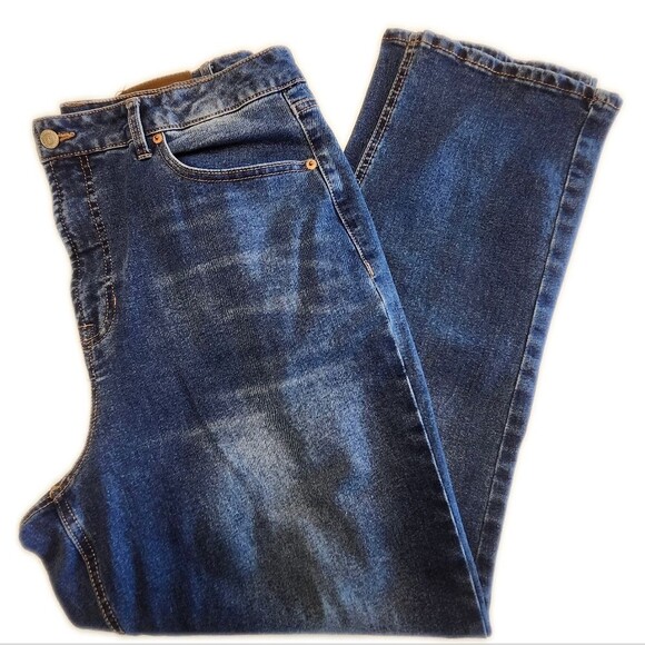 Frye Jeans, Medium Blue, Straight Leg, High Waisted, Size 16/34 - Picture 1 of 9